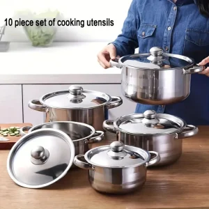 Luxury 10 Stainless Steel Cookware Set